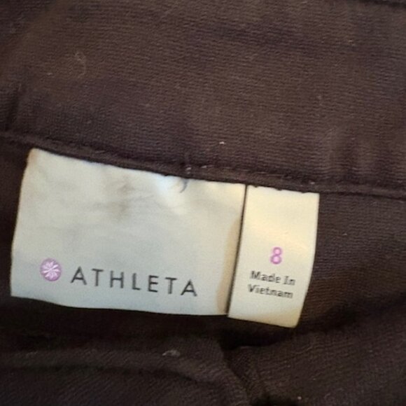 Athleta Black Straight Leg Travel Pant, Size 8 - Picture 2 of 5